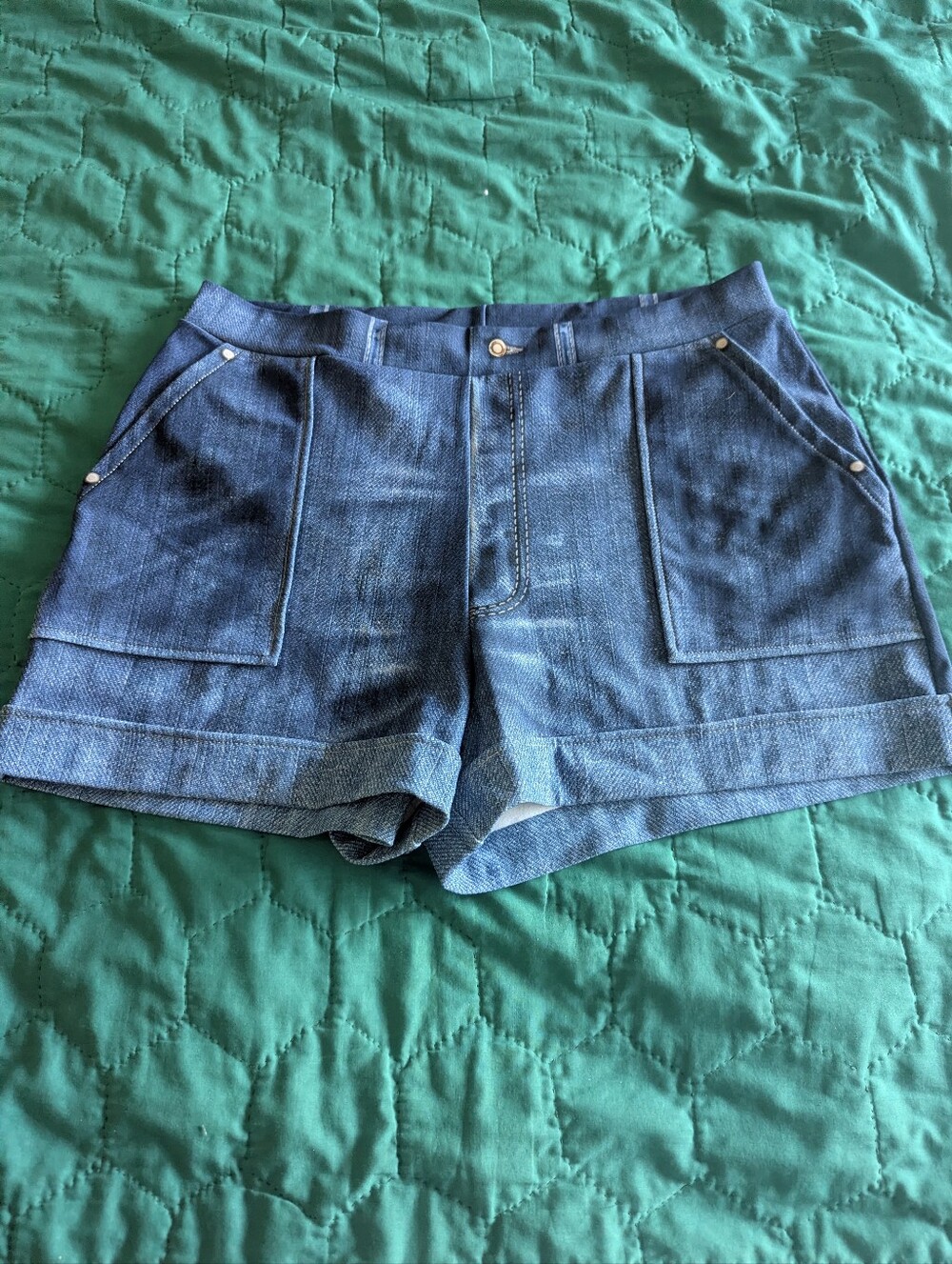 Blackmilk Not Actually Denim Cuffed Shorts